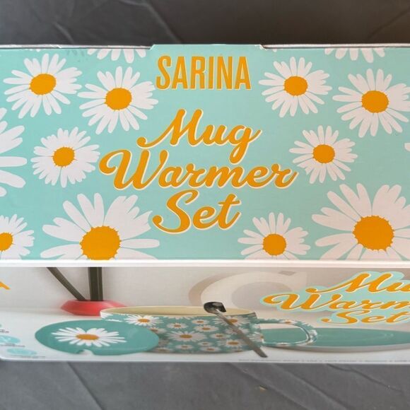 New! Sarina Mug Warmer Set NWT Mug Lid Hot Plate Spoon USB Cable - Picture 2 of 3